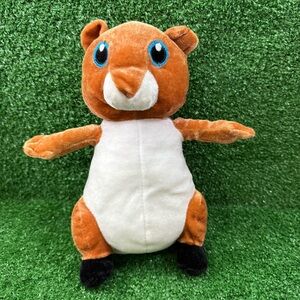 Plush Hamster Toy - Brown and White